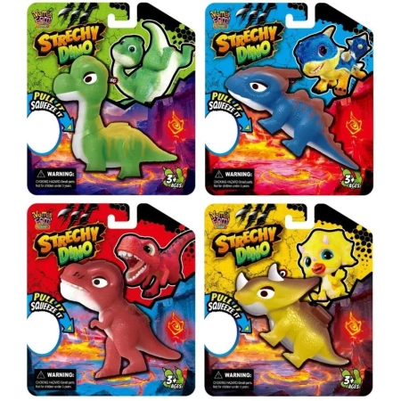 Gniotek dinozaur do rozciągania MIX - Trifox