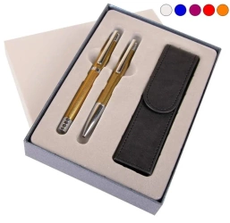 Pióro + długopis Elegant w etui mix - Cresco