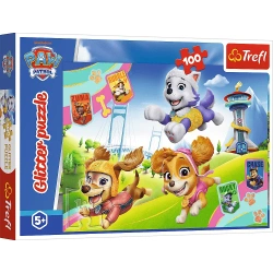 Puzzle 100 Glitter Błyszczące psiaki TREFL