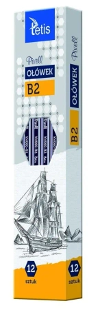 Ołówek PIXELL heksag.twar.B2 12szt. KV060-B2 - Tetis