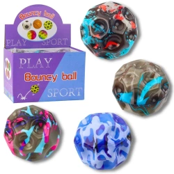 Piłeczka z wgłębieniami do ugniatania 9cm MIX - Leantoys
