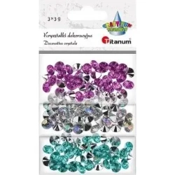 Kryształki dekoracyjne cyrkonie 3 kolory - Titanum