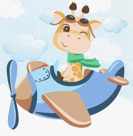 Malowanie po numerach - Przyszły pilot 30x30cm - Ideyka