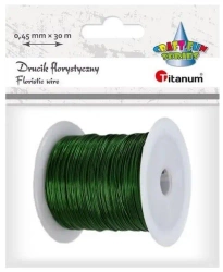 Drucik florystyczny 0,45mm x 30m zielony - Titanum