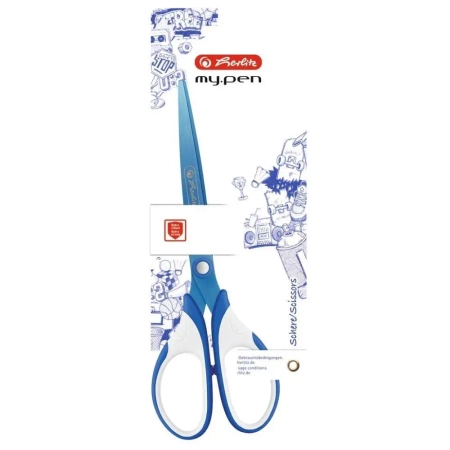 Nożyczki My.Pen 18cm niebiesko-białe - HERLITZ
