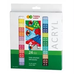 Farby akrylowe 24 kolory HAPPY COLOR - GDD