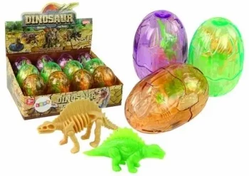 Duże jajo dinozaura 9cm 2 figurki - Leantoys