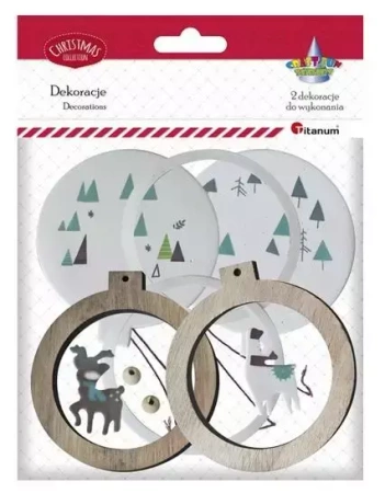 Zestaw do złożenia Drewniane Bombki 2szt. - Titanum