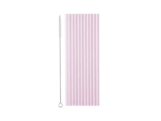 Słomki plastikowe 23cm fioletowe 12szt - PartyDeco