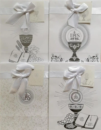 Torebka ozdobna z kokardą Komunia PL-2K mała - Panorama