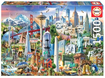 Puzzle 1500 Symbole Ameryki Północnej 109525 - Educa