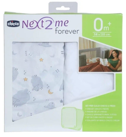 Prześcieradło Next2me Forever grey sheep 2szt - Chicco