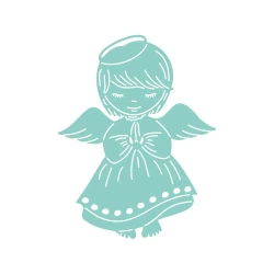 Wykrojnik - Aniołek dziewczynka 7,4cm x 9,5cm - Dalprint dpCraft