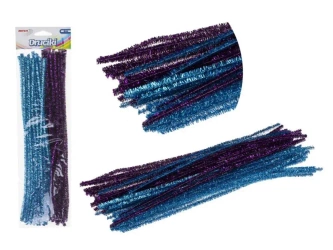 Druciki kreatywne metalik fiolet + niebieski - Brewis