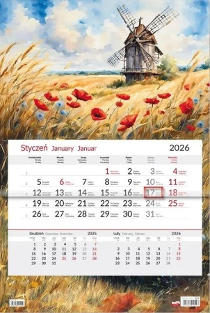 Kalendarz 2026 jednodzielny Młyn - Sapt