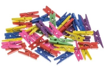 Klamerki kolorowe 0,3x2,5cm 40szt - Brewis