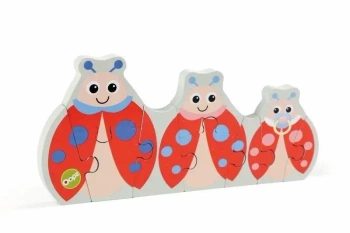 Puzzle dwustronne drewniane Biedronka - Oops