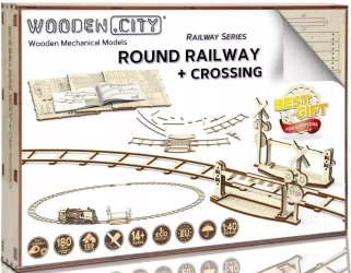Drewniana puzzle 3D. Okrągłe tory