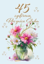 Kartka okolicznościowa Rocznica ślubu 45 - Trend