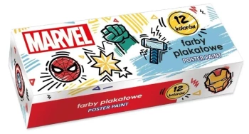 Farby plakatowe Avengers 20ml 12 kolorów - Beniamin