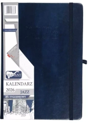 Kalendarz 2026 B5 tygodniowy Jazz granatowy - praca zbiorowa