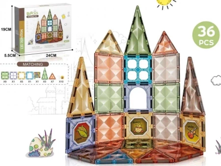 Klocki magnetyczne 36el - Madej