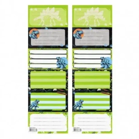 Naklejki na zeszyt Dino (25szt) - STARPAK