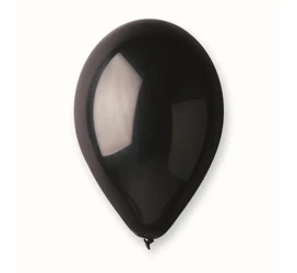 Balony pastelowe czarne 25cm 100szt - Godan