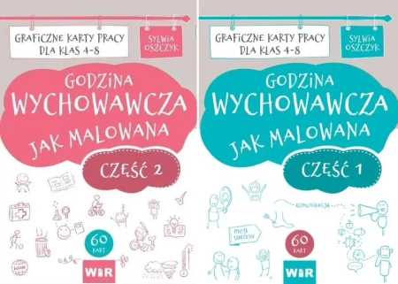Pakiet: Godzina wychowawcza jak malowana. Graficzne karty pracy. Część 1-3. - Sylwia Oszczyk