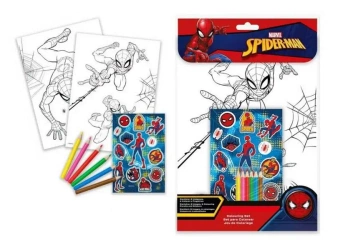 Zestaw do kolorowania z naklejkami Spiderman - Kids Euroswan