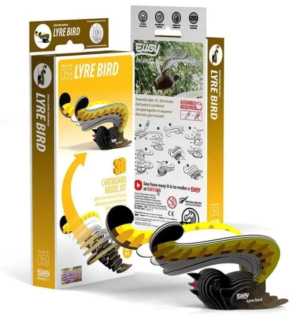 Ptak Lirogon Eugy. Eko Układanka 3D - Eugy