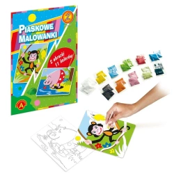 Piaskowe malowanki - Hipopotam, małpa ALEX - Alexander