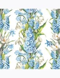 Serwetki DAISY Lunch SD 330x330 Kwiaty niebieskie 009401 - POL-MAK