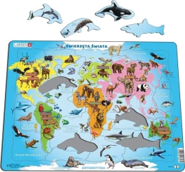 Układanka Zwierzęta świata Maxi - Larsen