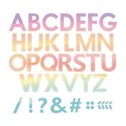 Zestaw wykrojników - Alfabet z przeszyciem 33szt - Dalprint dpCraft