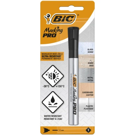Marker okrągła końcówka Marking PRO BIC czarny Blister 1szt