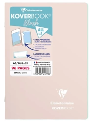 Paczka Zeszyt A5 48K linia Koverbook BLUSH PP powder pink 1 sztuka - Clairefontaine