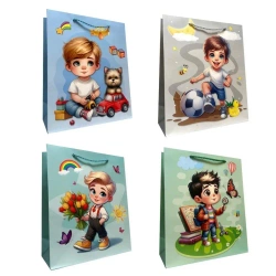 Torebka prezentowa dziecięca S chłopiec mix - Ju-Piter