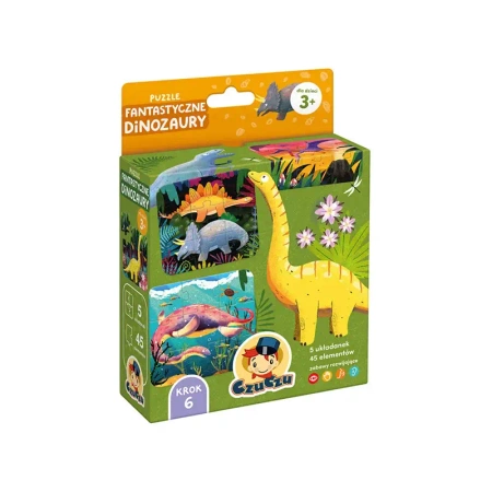 CzuCzu Puzzle Fantastyczne Dinozaury 3+ - Bright Junior Media
