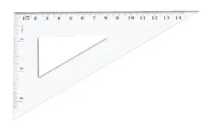 Ekierka prostokątna 14.5cm BL004-B - Tetis