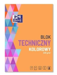 Blok techniczny A4/10K 225G kolor (20szt) OXFORD