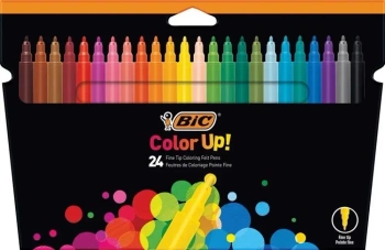 Flamastry Color UP 24 kolory BIC