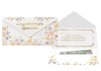 Koperta podarunkowa Z najpiękniejszymi życzeniami - Kukartka