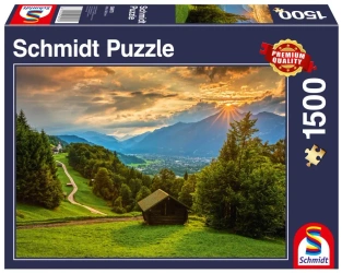 Puzzle 1500 PQ Zachód słońca nad Wambergiem 110007 - Schmidt Puzzle
