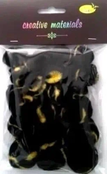 Pompony dwukolorowe czarno żółte 25-40mm 21szt - Galeria Hobby