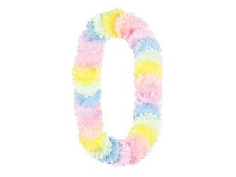 Naszyjnik hawajski pastelowy 1,2m - PartyDeco