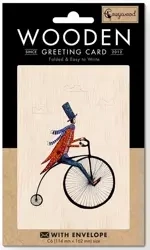 Karnet drewniany C6 + koperta Rower retro - Cozywood