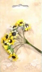 Słoneczniki papierowe 10szt naturalne - Galeria Hobby