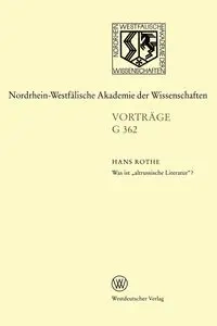 Was ist „altrussische Literatur"? - Hans Rothe