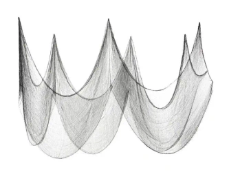 Materiał dekoracyjny gładki czarny 0,2x9,8m - PartyDeco